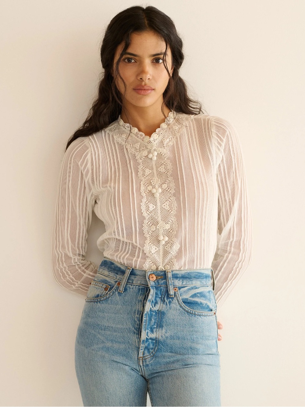 NWT Doen Octavia Top in Salt XS